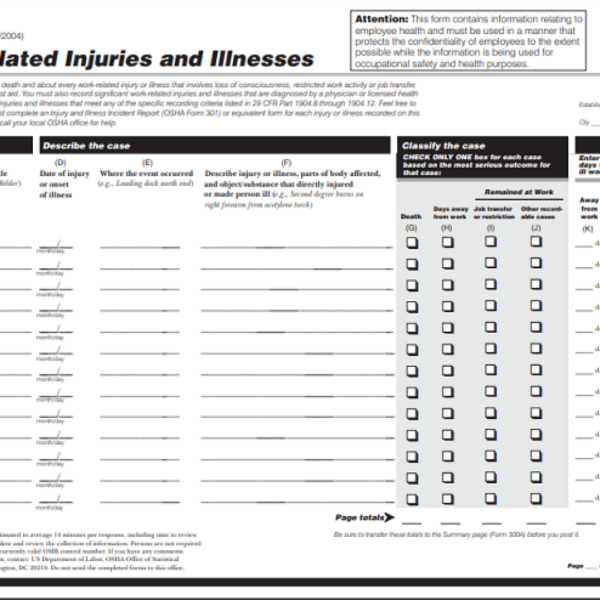 OSHA RECORD KEEPING: THE JOB’S NOT COMPLETE UNTIL THE PAPERWORK IS DONE ...